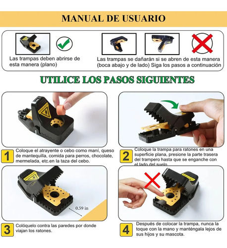 Trampa Reforzada Para Ratas Grandes Y Ratones Exterior miniatura 5