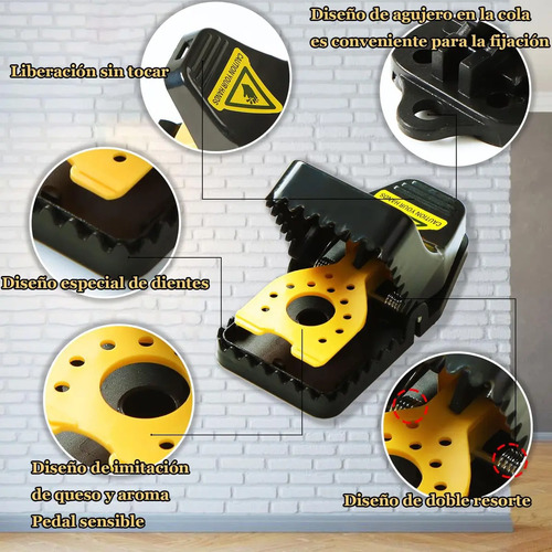 Trampa Para Ratas Grandes Y Ratones Reforzada Exterior X6 miniatura 4