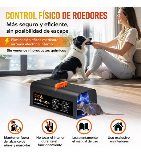 Trampa Para Ratones Eléctrica A Pila Reutilizable Y Potente miniatura 4