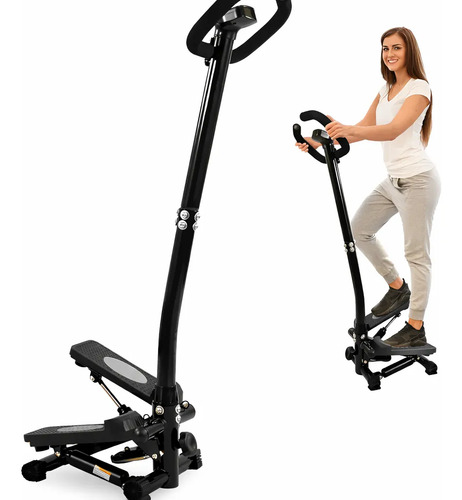 Mini Stepper Elíptico Con Manillar Y Contador Digital Cardio