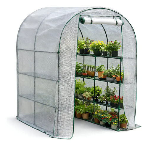 Invernadero Portátil 143x143x195 Lona Blanca Uv Jardín