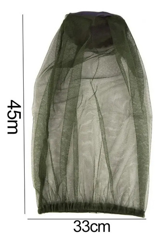 Red Anti Mosquitos Para Sombrero Camping Pesca Caza Trabajo Verde L Tul Respirable miniatura 2