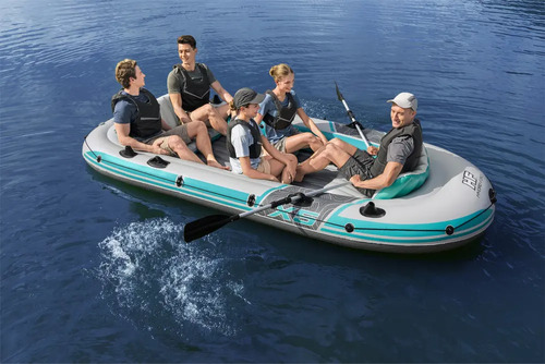 Bote Inflable 5 Personas Tipo Gomón + Remo Inflador Chalecos miniatura 3