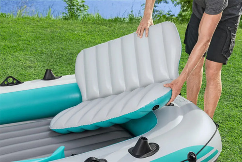 Bote Inflable 5 Personas Tipo Gomón + Remo Inflador Chalecos miniatura 4