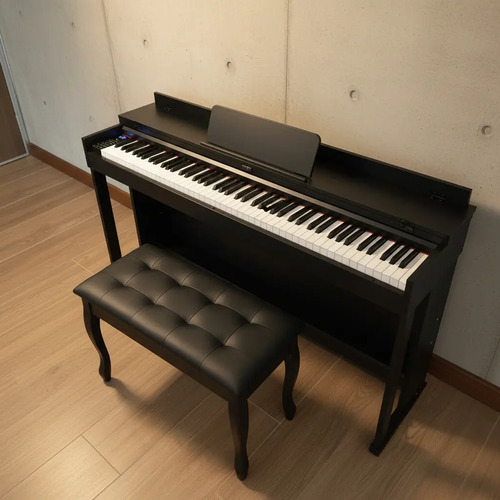 Piano Digital 88 Teclas Con Banco Pedales Y Auriculares