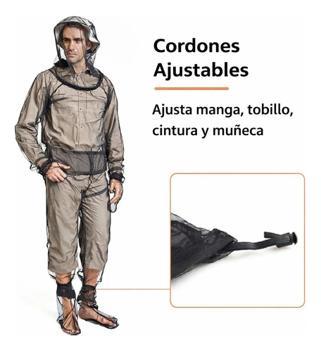 Traje Ropa Antimosquitos Adulto Outdoor Pesca Camping Jardin miniatura 5