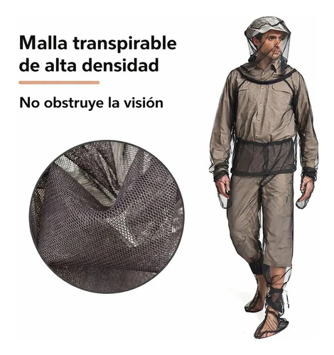 Traje Ropa Antimosquitos Adulto Outdoor Pesca Camping Jardin miniatura 6