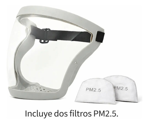 Máscara Facial Anti Polvo Y Salpicaduras + 2 Filtros Pm2.5 L miniatura 2