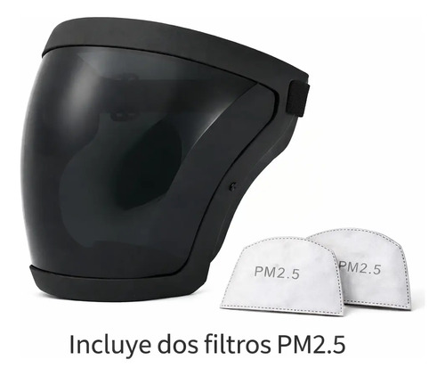 Máscara Facial Anti Polvo Agua Polarizada + 2 Filtros Pm2.5 L miniatura 2