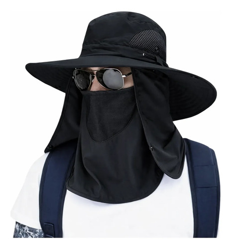 Sombrero Cubre Cuello Cara Nuca Impermeable Pesca Camping Uv