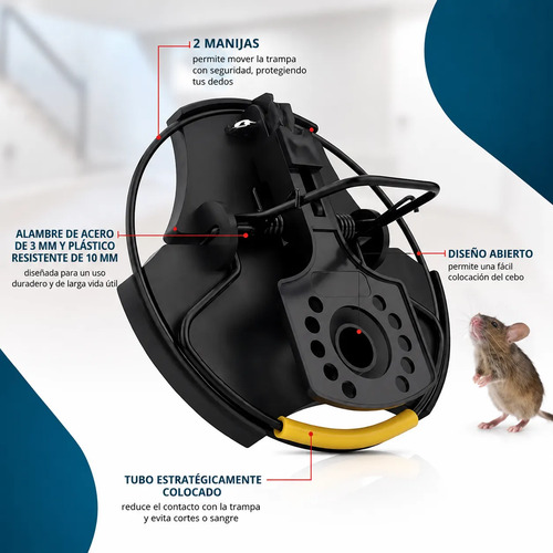 Trampa Para Ratas Y Ratones Reutilizable Captura Rápida miniatura 3