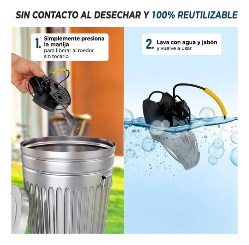 Trampa Para Ratas Y Ratones Reutilizable Captura Rápida miniatura 4