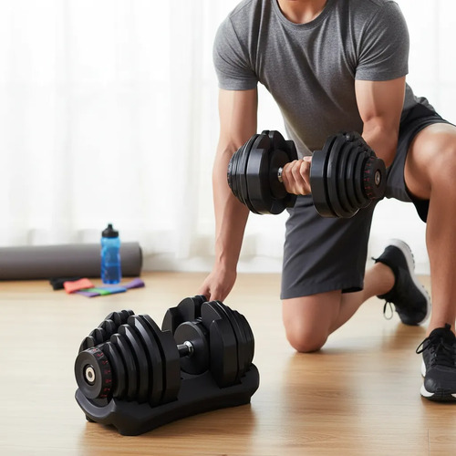 Mancuerna Ajustable 5 A 40 Kg Con Base Fitness Hogar Gym miniatura 3