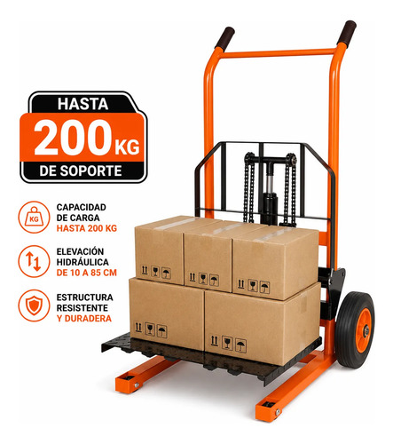 Carro Hidráulico Elevador Manual 200 Kg Plataforma Carga miniatura 2