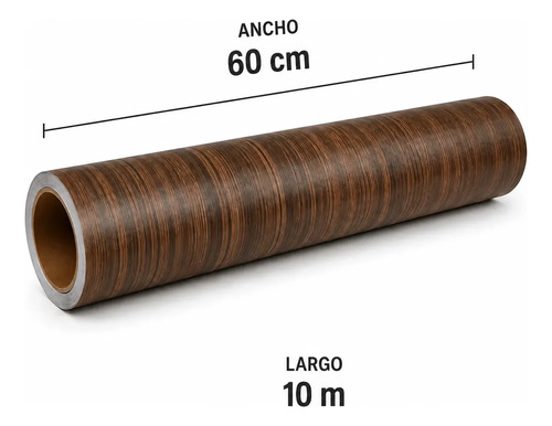 Papel autoadhesivo madera con medidas: ancho 60 cm, largo 10 m