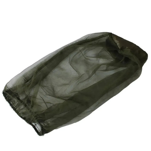 Mosquitero facial tipo gorro verde musgo con malla fina para protección de insectos