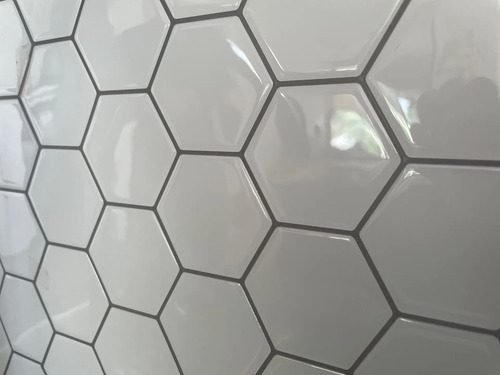 Azulejo Autoadhesivo Venecita 3d Hexagonal Para Cocina Baño miniatura 2