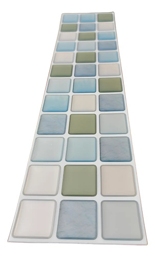Placa Autoadhesiva Mosaico 3d Guarda Pared Impermeable 6ud miniatura 2