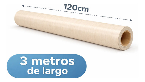 Papel Autoadhesivo Madera Ancho Resistente Al Calor 120cmx3m Madera Clara miniatura 2
