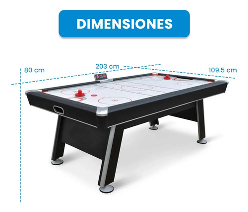 Mesa De Tejo Air Hockey Profesional 2m Marcador Electrónico miniatura 3