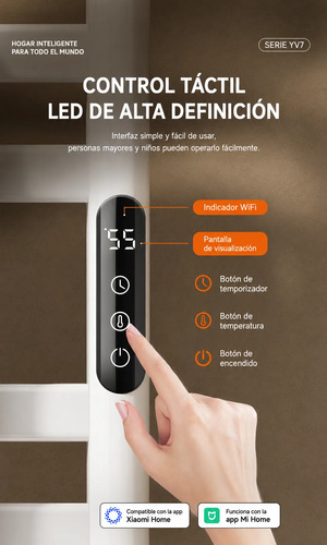 Toallero Eléctrico Calefactor Secatoallas Inteligente Baño miniatura 3