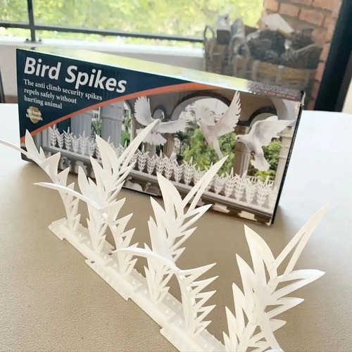 Pinchos Espanta Pájaros Palomas Blancos Estéticos X6 miniatura 2