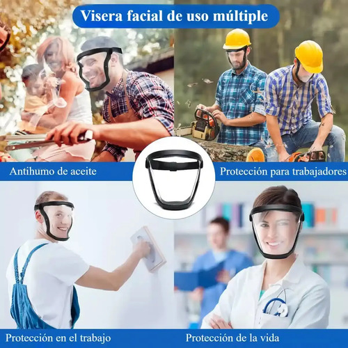 Máscara Facial Protectora Contra Polvo Y Salpicaduras Universal miniatura 4