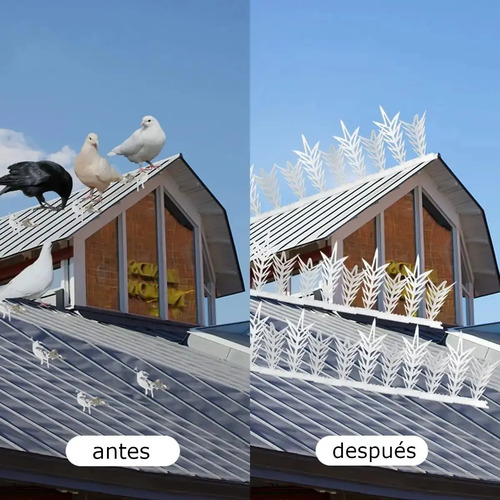Pinchos Espanta Palomas Ahuyenta Pajaros Estéticos  X6 miniatura 3