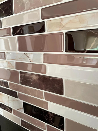 Azulejo Autoadhesivo 3d Mosaico Para Cocina Baño 30.5x30.5 miniatura 2
