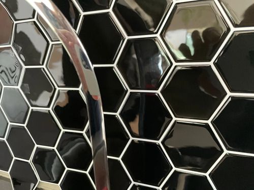 Azulejo Autoadhesivo 3d Venecita Hexagonal Para Cocina Baño miniatura 3