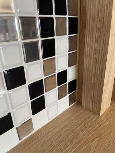 Azulejo Autoadhesivo Mosaico 3d Para Baño Cocina Pared Mosaico miniatura 2