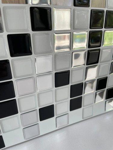 Azulejo Autoadhesivo Mosaico 3d Para Baño Cocina Pared Mosaico miniatura 3