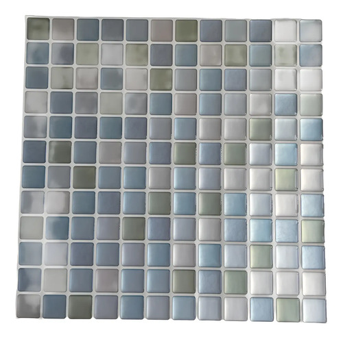 Azulejo Autoadhesivo Mosaico 3d Para Pared Baño Cocina Verde Claro