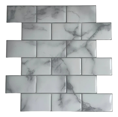 Azulejo Autoadhesivo 3d Para Baño Cocina Subway 30.5x30.5