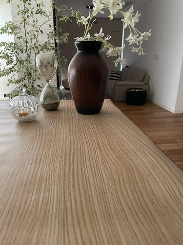 Papel Autoadhesivo Madera Con Textura Resistente Al Calor 5m Marrón Claro miniatura 2
