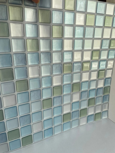 Azulejos Autoadhesivos 3d Mosaicos Para Baño Cocina Venecita miniatura 2