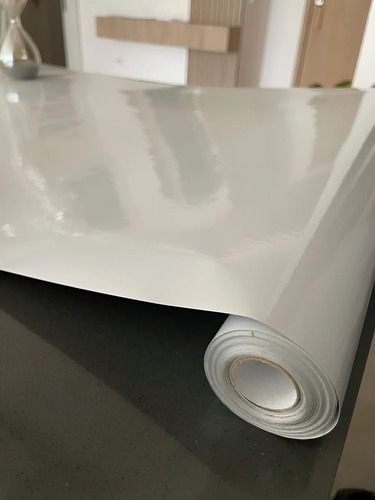 Papel Autoadhesivo Liso Impermeable Resistente Calor 10mts Mármol