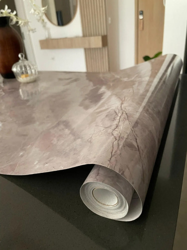Papel Adhesivo Marmol Impermeable Y Resistente Al Calor 2mts - imagen 1