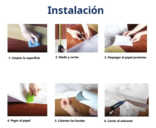 Papel Marmol Resistente Al Calor Impermeable Cocina Baño 10m Negro Símil Mármol miniatura 6