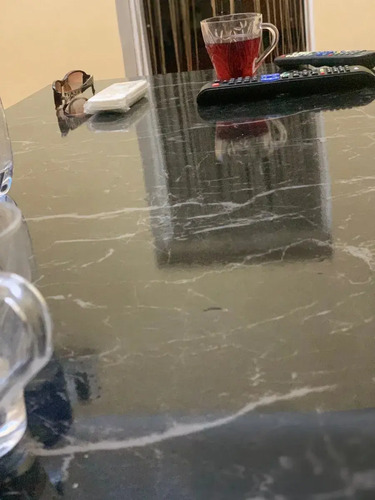 Papel Marmol Resistente Al Calor Impermeable Cocina Baño 10m Negro Símil Mármol miniatura 8