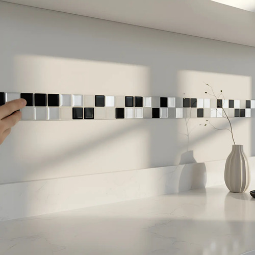 Placa Autoadhesiva Mosaico 3d Guarda Pared Impermeable 5ud Mosaico