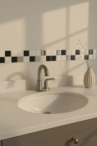 Placa Autoadhesiva Mosaico 3d Guarda Pared Impermeable 5ud Mosaico miniatura 6