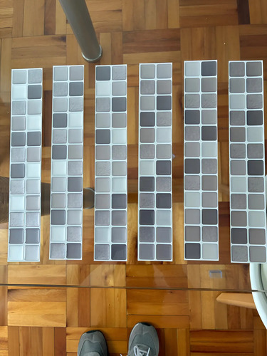 Guarda Adhesiva Mosaico 3d Para Baño Cocina Pared Pack 6ud miniatura 6