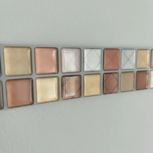 Guarda Para Baño Autoadhesiva 3d Mosaico Cocina Pared 6ud Marrón Claro miniatura 6