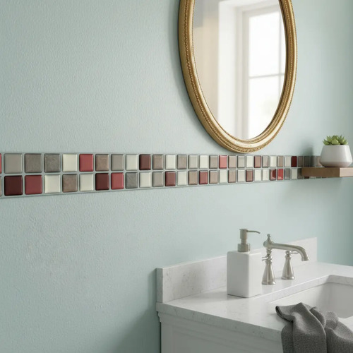 Guarda Azulejo Autoadhesivo 3d Para Baño Cocina Pared 6ud