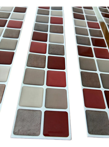 Guarda Azulejo Autoadhesivo 3d Para Baño Cocina Pared 6ud miniatura 2